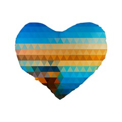 Mosaic  Standard 16  Premium Heart Shape Cushions from ArtsNow.com Back