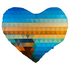 Mosaic  Large 19  Premium Heart Shape Cushions from ArtsNow.com Front