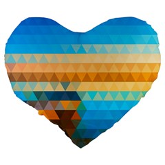 Mosaic  Large 19  Premium Heart Shape Cushions from ArtsNow.com Back