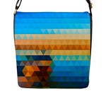 Mosaic  Flap Closure Messenger Bag (L)