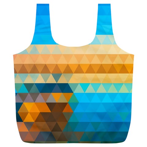 Mosaic  Full Print Recycle Bag (XL) from ArtsNow.com Front