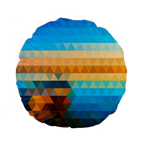 Mosaic  Standard 15  Premium Flano Round Cushions from ArtsNow.com Front