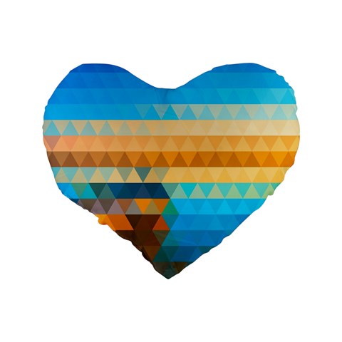 Mosaic  Standard 16  Premium Flano Heart Shape Cushions from ArtsNow.com Back