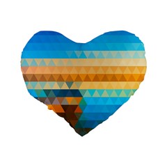 Mosaic  Standard 16  Premium Flano Heart Shape Cushions from ArtsNow.com Back