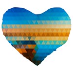 Mosaic  Large 19  Premium Flano Heart Shape Cushions