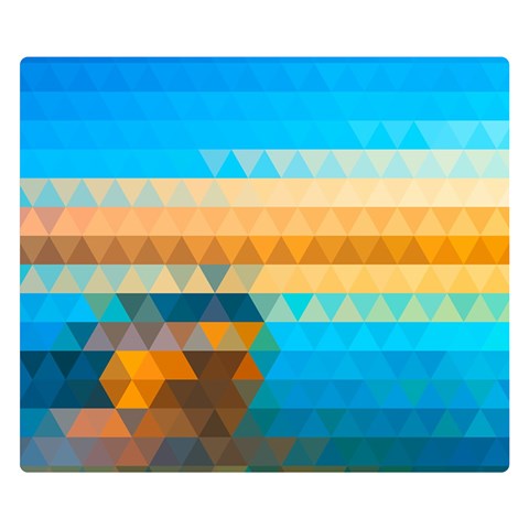Mosaic  Double Sided Flano Blanket (Small)  from ArtsNow.com 50 x40  Blanket Back