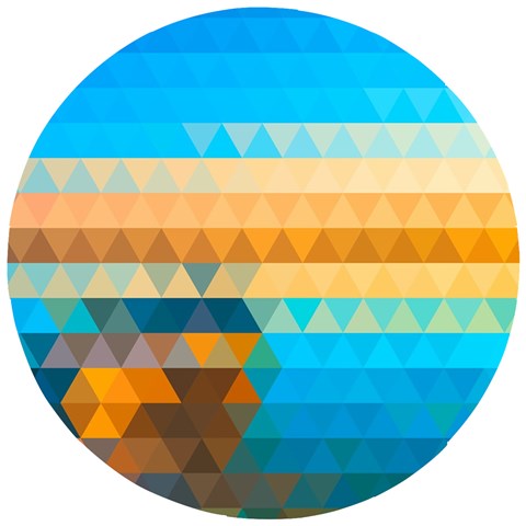 Mosaic  Wooden Puzzle Round from ArtsNow.com Front