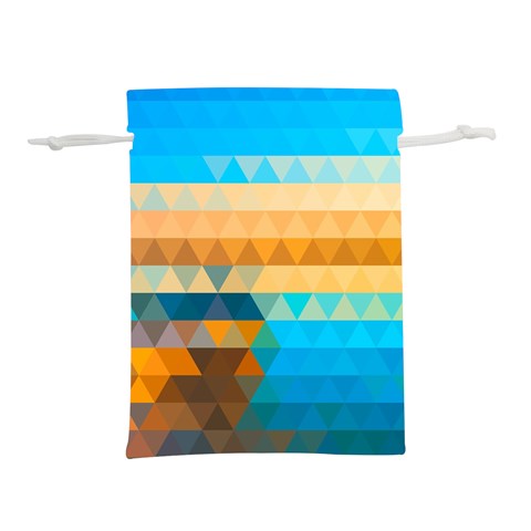 Mosaic  Lightweight Drawstring Pouch (L) from ArtsNow.com Front
