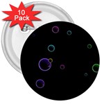 Bubble in dark 3  Buttons (10 pack) 