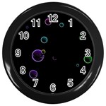 Bubble in dark Wall Clock (Black)