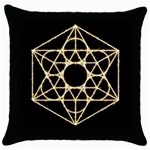 Sacred Geometry: Metatron Throw Pillow Case (Black)