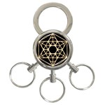 Sacred Geometry: Metatron 3-Ring Key Chain