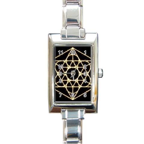 Sacred Geometry: Metatron Rectangle Italian Charm Watch from ArtsNow.com Front