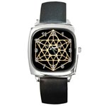 Sacred Geometry: Metatron Square Metal Watch