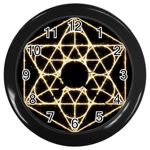 Sacred Geometry: Metatron Wall Clock (Black) from ArtsNow.com Front