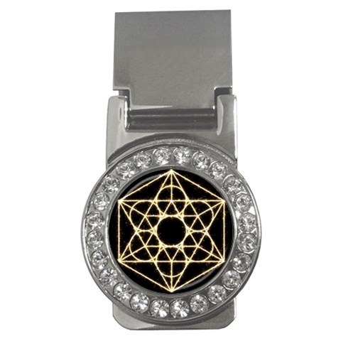 Sacred Geometry: Metatron Money Clip (CZ) from ArtsNow.com Front