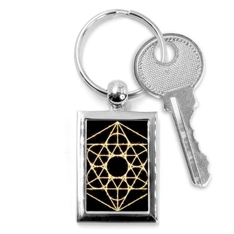 Sacred Geometry: Metatron Key Chain (Rectangle) from ArtsNow.com Front