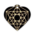 Sacred Geometry: Metatron Dog Tag Heart (Two Sides)