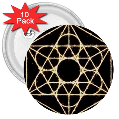Sacred Geometry: Metatron 3  Button (10 pack) from ArtsNow.com Front