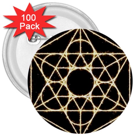Sacred Geometry: Metatron 3  Button (100 pack) from ArtsNow.com Front