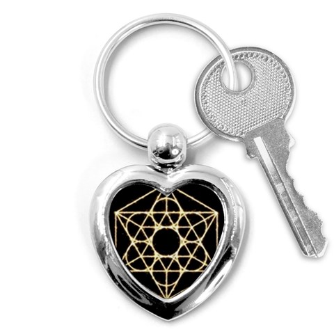 Sacred Geometry: Metatron Key Chain (Heart) from ArtsNow.com Front