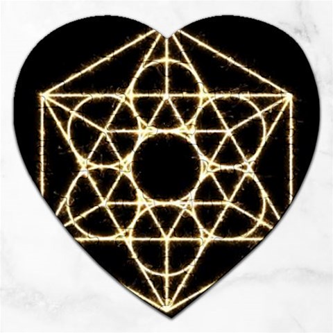 Sacred Geometry: Metatron Jigsaw Puzzle (Heart) from ArtsNow.com Front