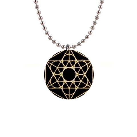 Sacred Geometry: Metatron 1  Button Necklace from ArtsNow.com Front