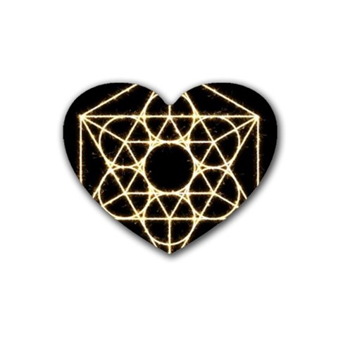 Sacred Geometry: Metatron Rubber Coaster (Heart) from ArtsNow.com Front