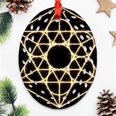Sacred Geometry: Metatron Oval Filigree Ornament (Two Sides) from ArtsNow.com Back