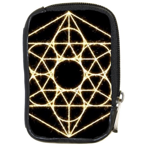 Sacred Geometry: Metatron Compact Camera Leather Case from ArtsNow.com Front