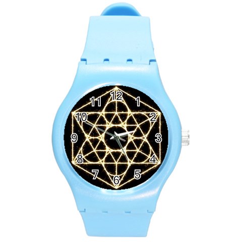 Sacred Geometry: Metatron Round Plastic Sport Watch (M) from ArtsNow.com Front