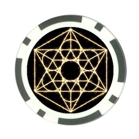Sacred Geometry: Metatron Poker Chip Card Guard from ArtsNow.com Front