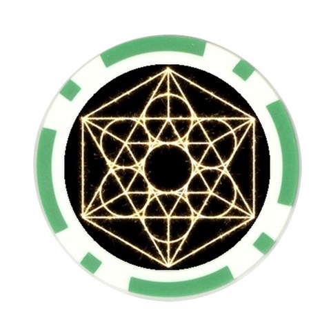 Sacred Geometry: Metatron Poker Chip Card Guard from ArtsNow.com Front