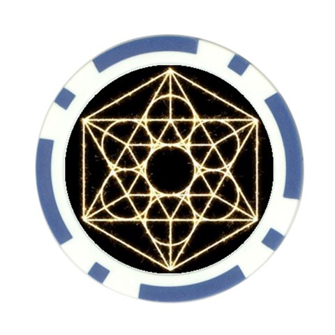 Sacred Geometry: Metatron Poker Chip Card Guard from ArtsNow.com Front