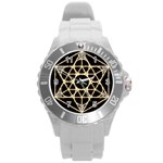 Sacred Geometry: Metatron Round Plastic Sport Watch (L)