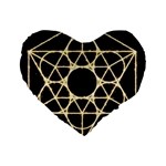 Sacred Geometry: Metatron Standard 16  Premium Heart Shape Cushion 