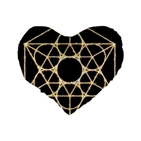 Sacred Geometry: Metatron Standard 16  Premium Heart Shape Cushion  from ArtsNow.com Back