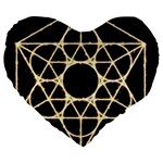 Sacred Geometry: Metatron Large 19  Premium Heart Shape Cushion