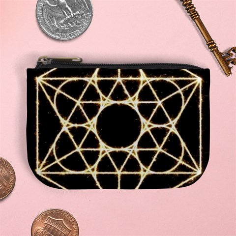 Sacred Geometry: Metatron Mini Coin Purse from ArtsNow.com Front