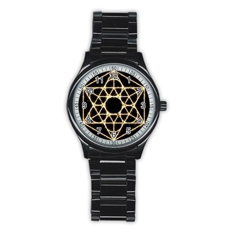 Sacred Geometry: Metatron Stainless Steel Round Watch from ArtsNow.com Front