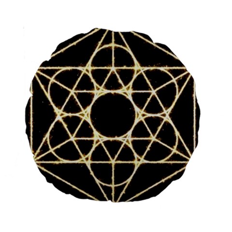Sacred Geometry: Metatron Standard 15  Premium Round Cushion  from ArtsNow.com Front