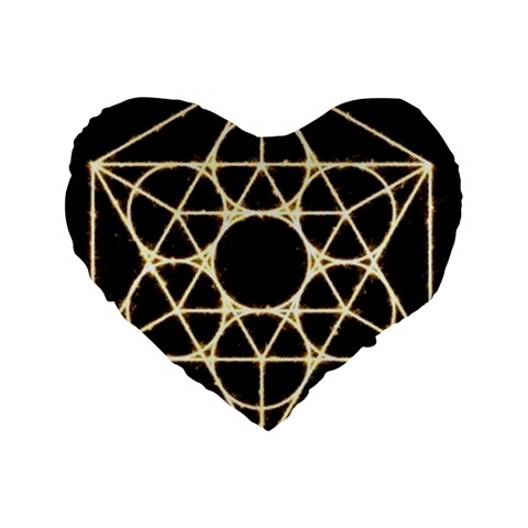 Sacred Geometry: Metatron Standard 16  Premium Heart Shape Cushion  from ArtsNow.com Front