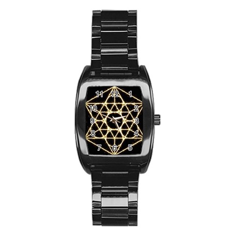 Sacred Geometry: Metatron Stainless Steel Barrel Watch from ArtsNow.com Front