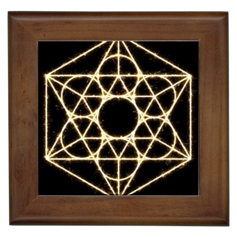 Sacred Geometry: Metatron Framed Tile from ArtsNow.com Front