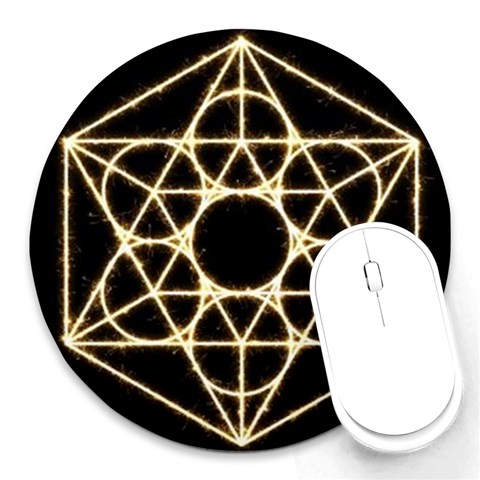 Sacred Geometry: Metatron Round Mousepad from ArtsNow.com Front
