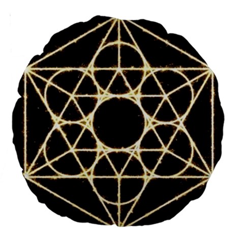 Sacred Geometry: Metatron Large 18  Premium Round Cushion  from ArtsNow.com Front