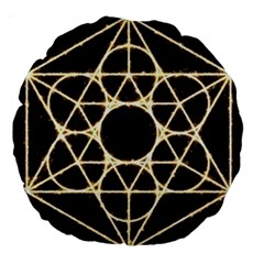 Sacred Geometry: Metatron Large 18  Premium Round Cushion  from ArtsNow.com Front