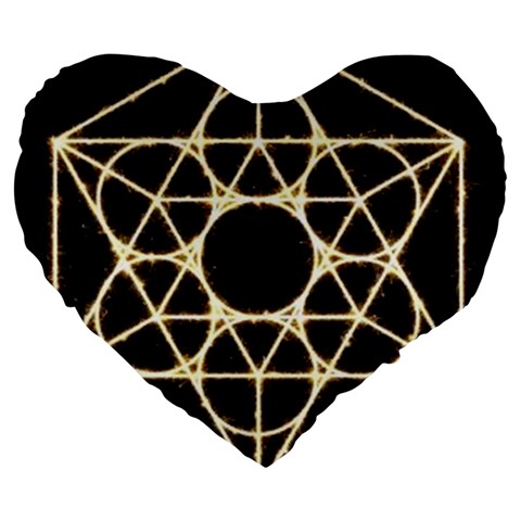 Sacred Geometry: Metatron Large 19  Premium Heart Shape Cushion from ArtsNow.com Front