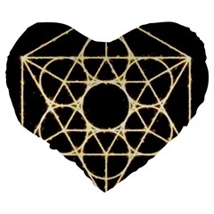 Sacred Geometry: Metatron Large 19  Premium Heart Shape Cushion from ArtsNow.com Back