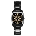 Sacred Geometry: Metatron Stainless Steel Barrel Watch